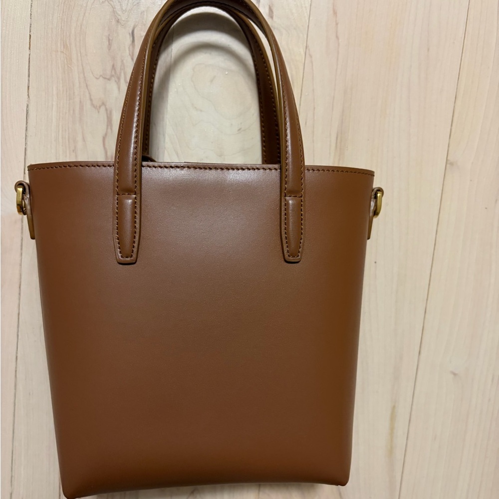MINI TOY SHOPPING SAINT LAURENT IN BOX LEATHER (Fox color) - Picture 2 of 10